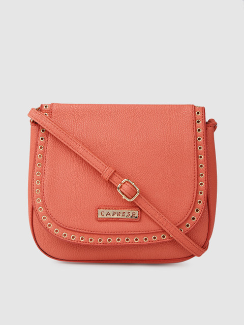 

Caprese Orange Solid Sling Bag