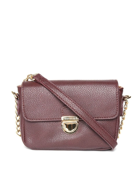 

Caprese Burgundy Solid Sling Bag
