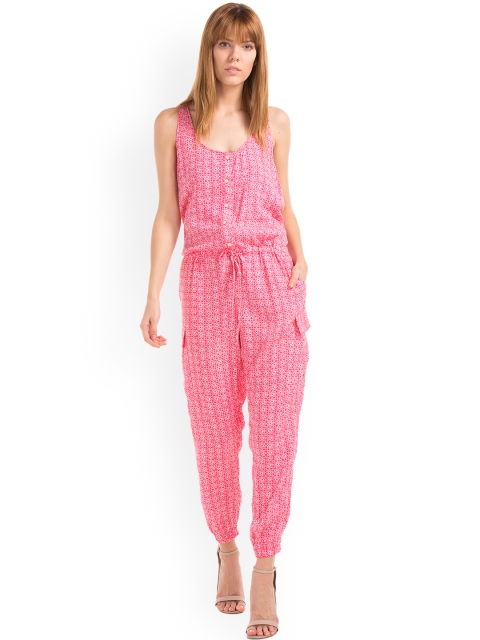 

GAP Women Pink Cargo Jumpsuit