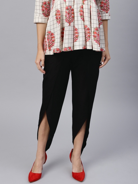 

Nayo Women Black Solid Regular Fit Tulip Pants