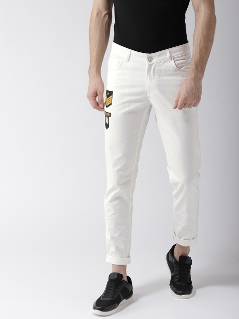

Hubberholme Men White Slim Fit Mid-Rise Clean Look Jeans