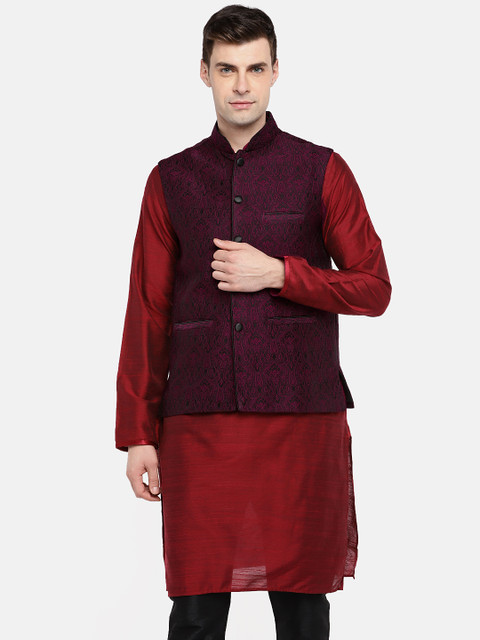 

Ethnicity Rajwada Jackets, Maroon