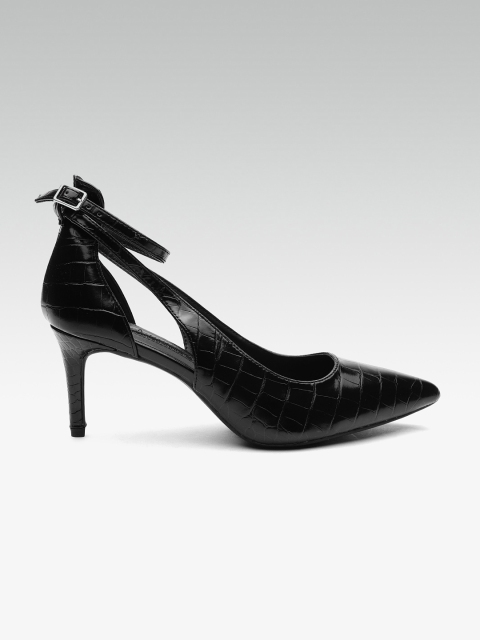 

DOROTHY PERKINS Women Black Croc Texture Pumps