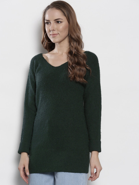 

DOROTHY PERKINS Women Green Solid Pullover