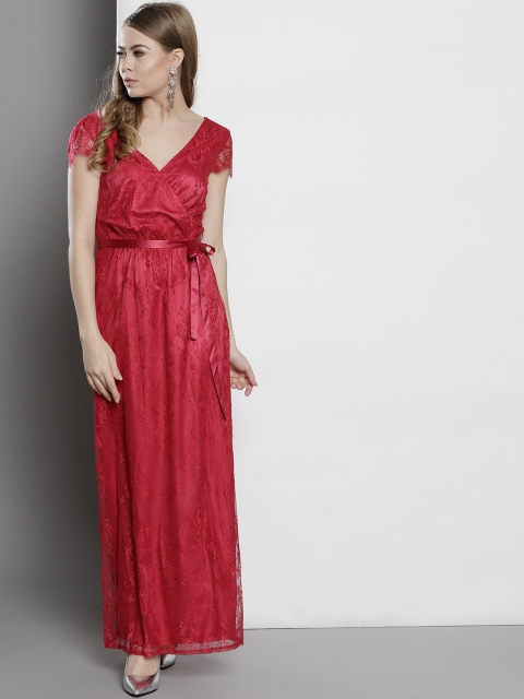 

DOROTHY PERKINS Women Red Lace Maxi Dress
