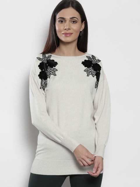 

DOROTHY PERKINS Women Off-White Solid Pullover