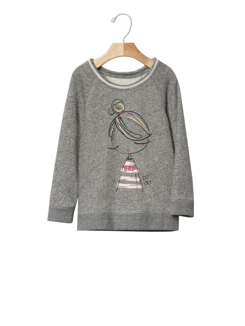 

GAP Girls Grey Hair Bun Sweatshirt Tunic