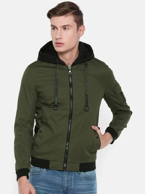 

Killer Men Olive Green Solid Bomber
