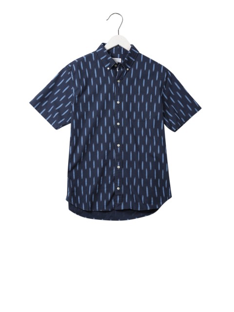

GAP Men Blue Oxford Short Sleeve Shirt In Stretch