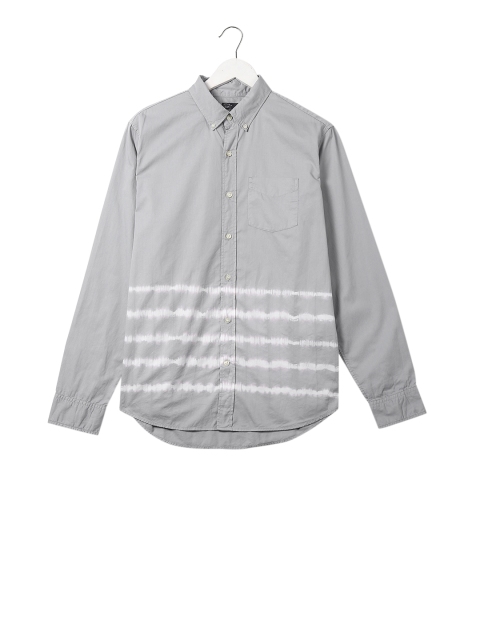

GAP Men Grey Dip-Dye Standard Fit Shirt In Poplin