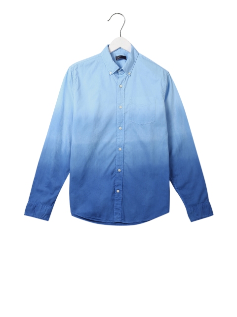 

GAP Men Dip-Dye Standard Fit Shirt In Poplin, Blue