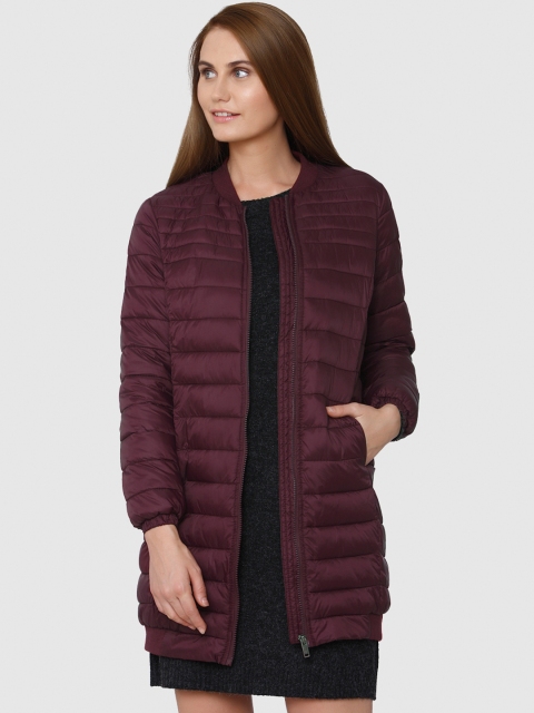 

Vero Moda Women Burgundy Solid Padded Jacket