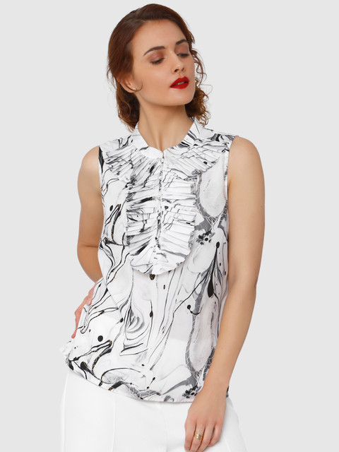 

Vero Moda Women White Printed Top