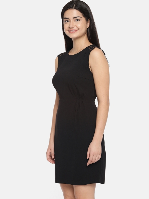 

Vero Moda Women Black Solid Sheath Dress