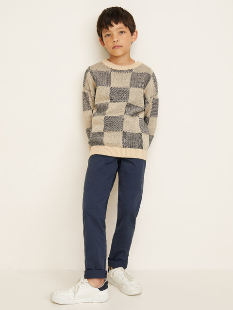 

Mango Kids Boys Navy Blue Regular Fit Solid Chinos