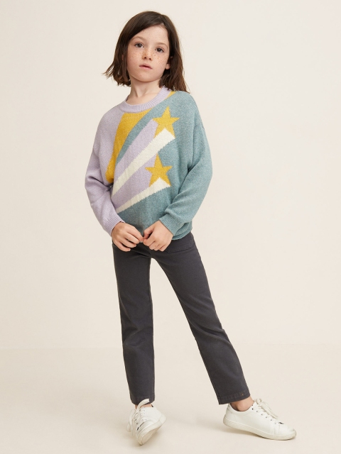 

Mango Kids Girls Charcoal Grey Regular Fit Mid-Rise Clean Look Stretchable Jeans