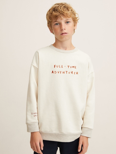 

Mango Kids Boys Off-White Printed Sweatshirt