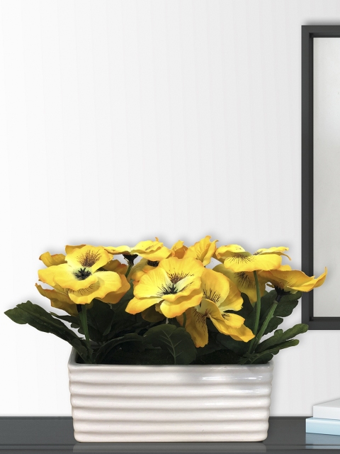 

Art Street Yellow Artificial Flower Plant With Pot