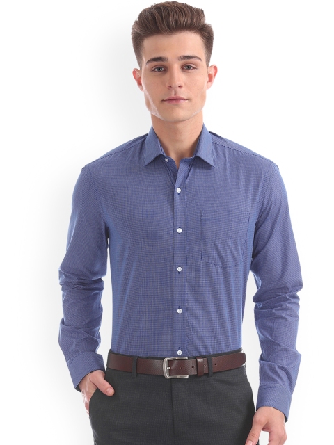 

Arrow Men Blue Slim Fit Checked Casual Shirt