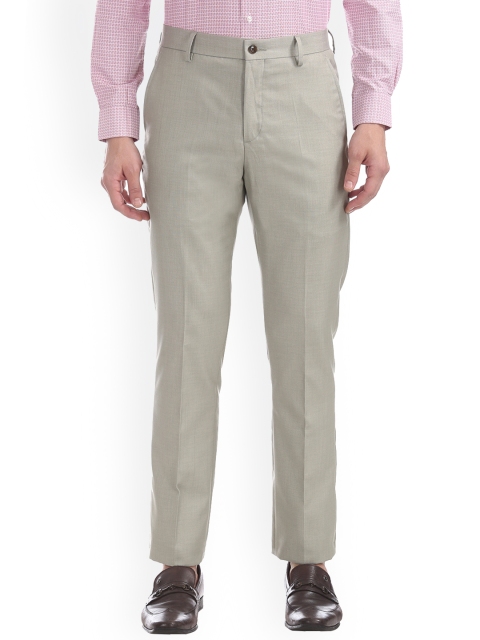 

Arrow Men Beige Tapered Fit Solid Formal Trousers