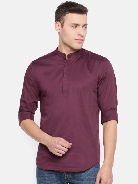 

Jack & Jones Men Maroon Slim Fit Solid Casual Shirt