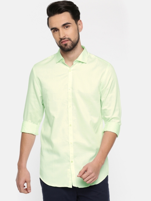 

Jack & Jones Men Green Slim Fit Solid Casual Shirt