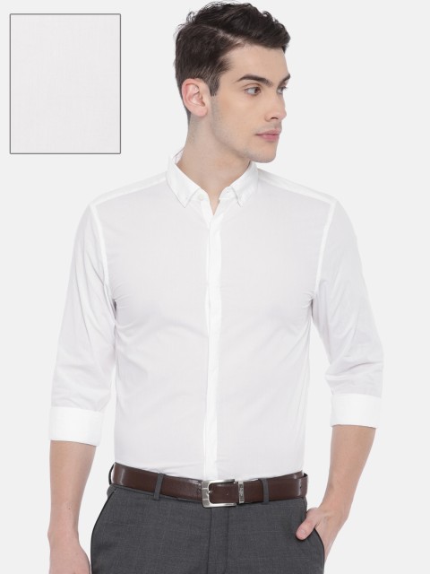 

Jack & Jones Men White Regular Fit Solid Formal Shirt