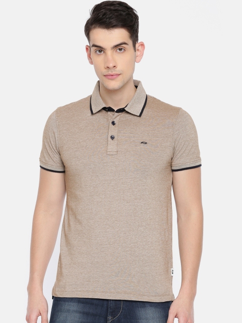 

Jack & Jones Men Beige Solid Polo T-shirt