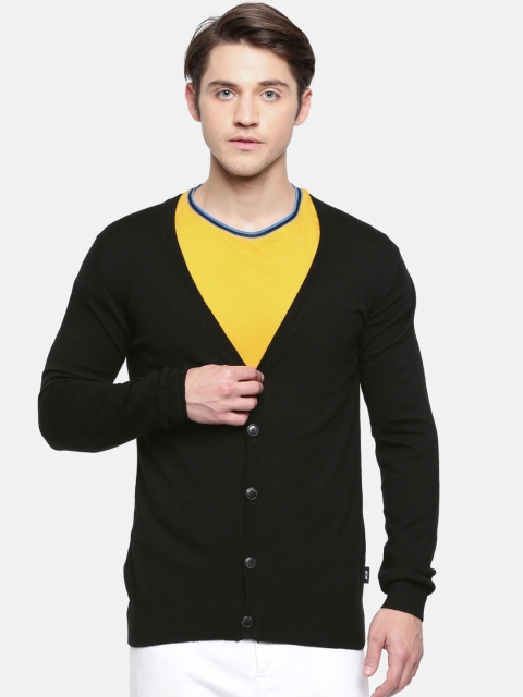 

Jack & Jones Men Black Solid Cardigan