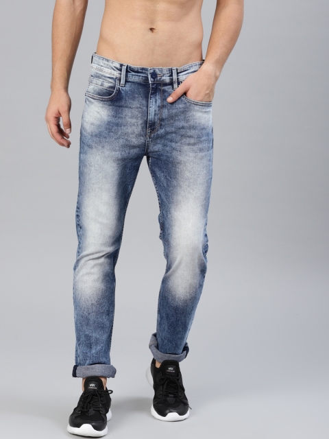 

HRX by Hrithik Roshan Men Blue Slim Tapered Fit Mid-Rise Clean Look Stretchable Jeans