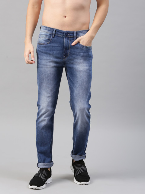 

HRX by Hrithik Roshan Men Blue Slim Tapered Fit Mid-Rise Clean Look Stretchable Jeans