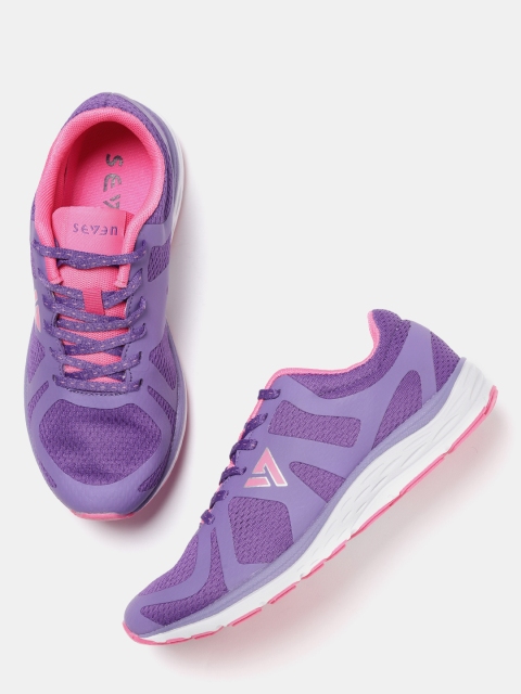 

SEVEN by MS Dhoni Women Purple Running Shoes