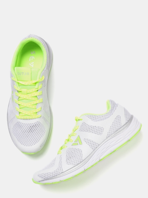 

SEVEN by MS Dhoni Women Off-White Running Shoes