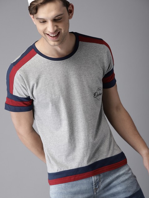 

HERE&NOW Men Grey Melange T-shirt