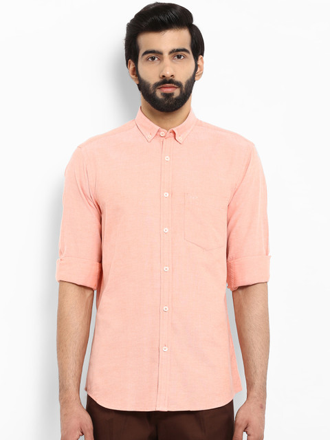 

ColorPlus Men Orange Slim Fit Solid Casual Shirt