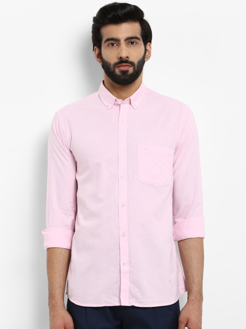ColorPlus Men Pink Slim Fit Solid Casual Shirt