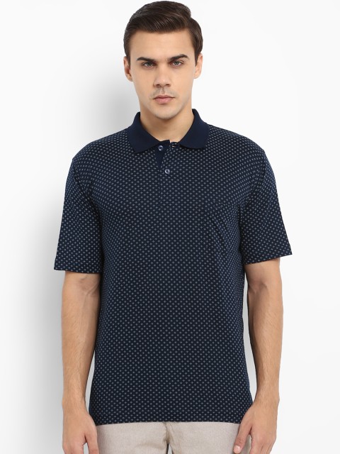 

ColorPlus Men Navy Blue Printed Polo Collar T-shirt