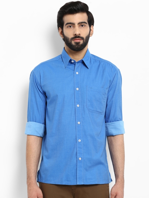 

ColorPlus Men Blue Regular Fit Solid Casual Shirt