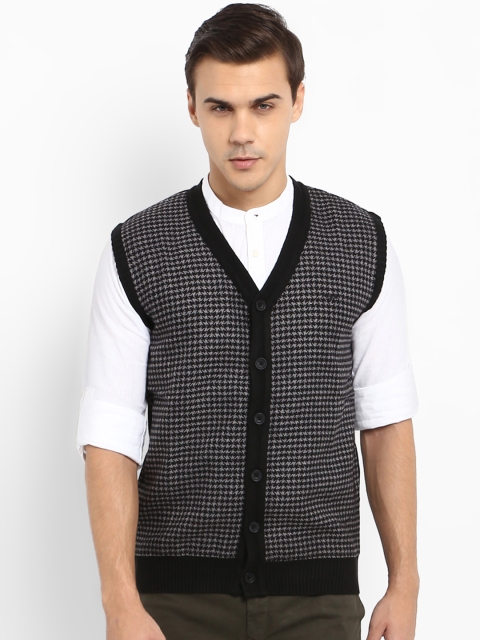 

ColorPlus Men Black Slim Fit Sweater Vest