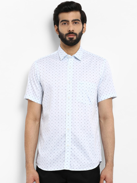 

ColorPlus Men Blue Slim Fit Printed Casual Shirt