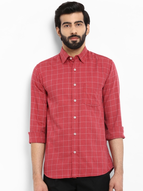 

ColorPlus Men Red Slim Fit Checked Casual Shirt