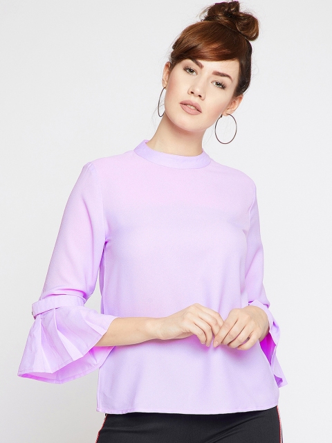 

Marie Claire Women Purple Solid Top