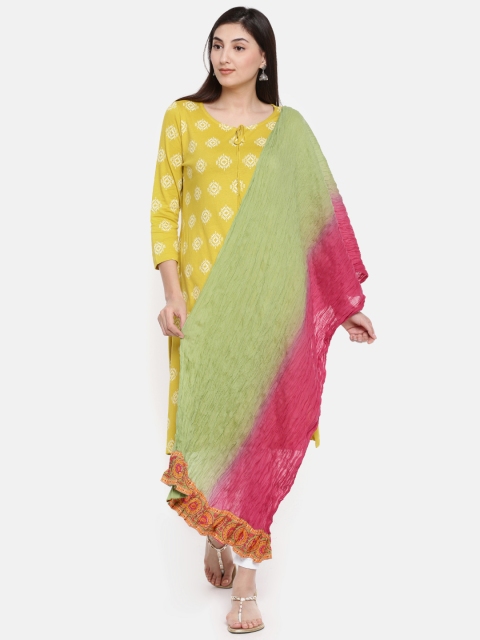 

Biba Green & Pink Dyed Dupatta