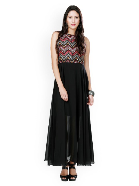 

Eavan Black Printed Maxi Dress