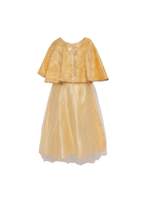 

Aarika Girls Beige Printed Fit and Flare Dress