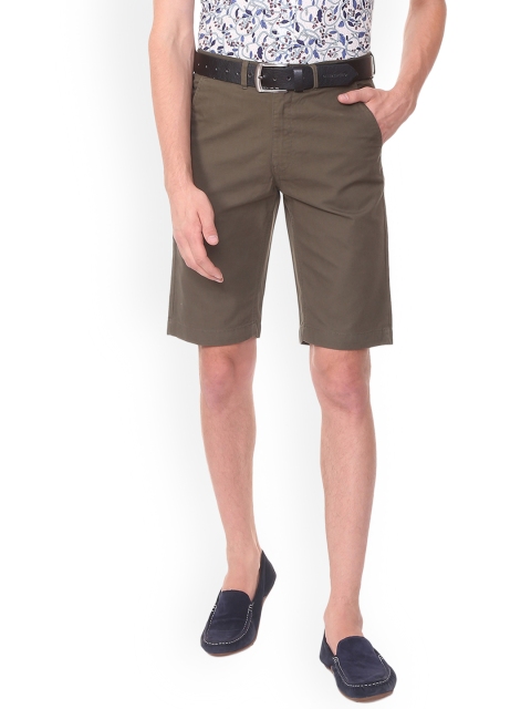 

Peter England Casuals Men Brown Solid Regular Fit Regular Shorts
