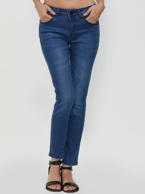 

Soie Women Navy Blue Regular Fit Low-Rise Clean Look Jeans