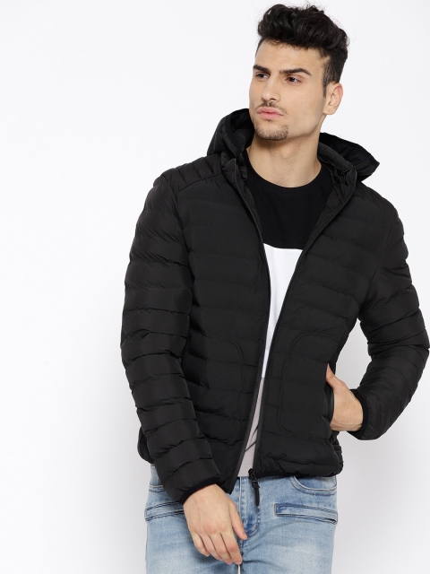 

U.S. Polo Assn. Denim Co. Men Black Solid Hooded Puffer Jacket