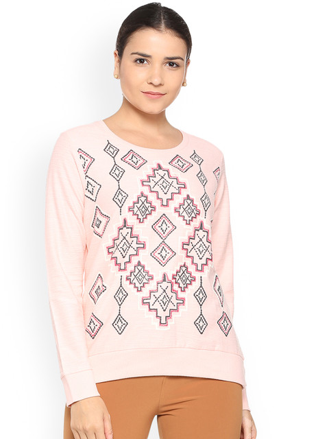 

Allen Solly Woman Pink Printed Sweatshirt