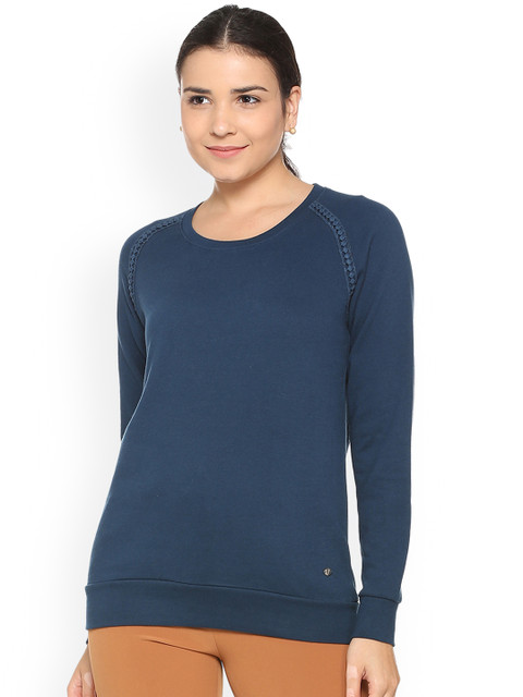 

Allen Solly Woman Navy Blue Solid Sweatshirt